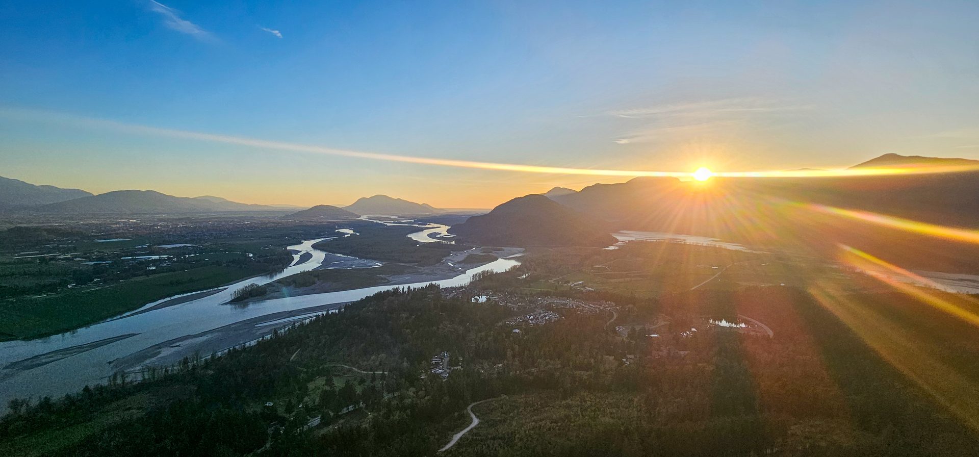Sunset over the Fraser Valley