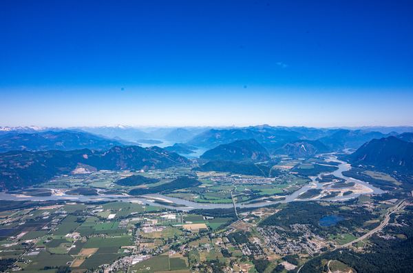 Fraser Valley from altitude